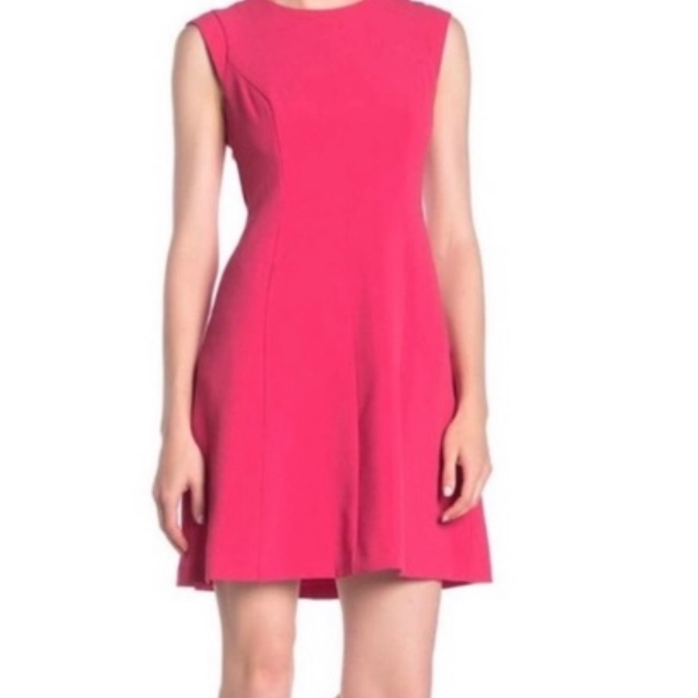 Bright Pink Vince Camuto Crepe Dress